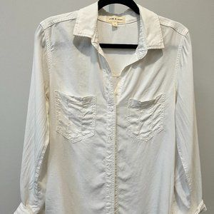 Cloth and Stone White Button Down Top size S